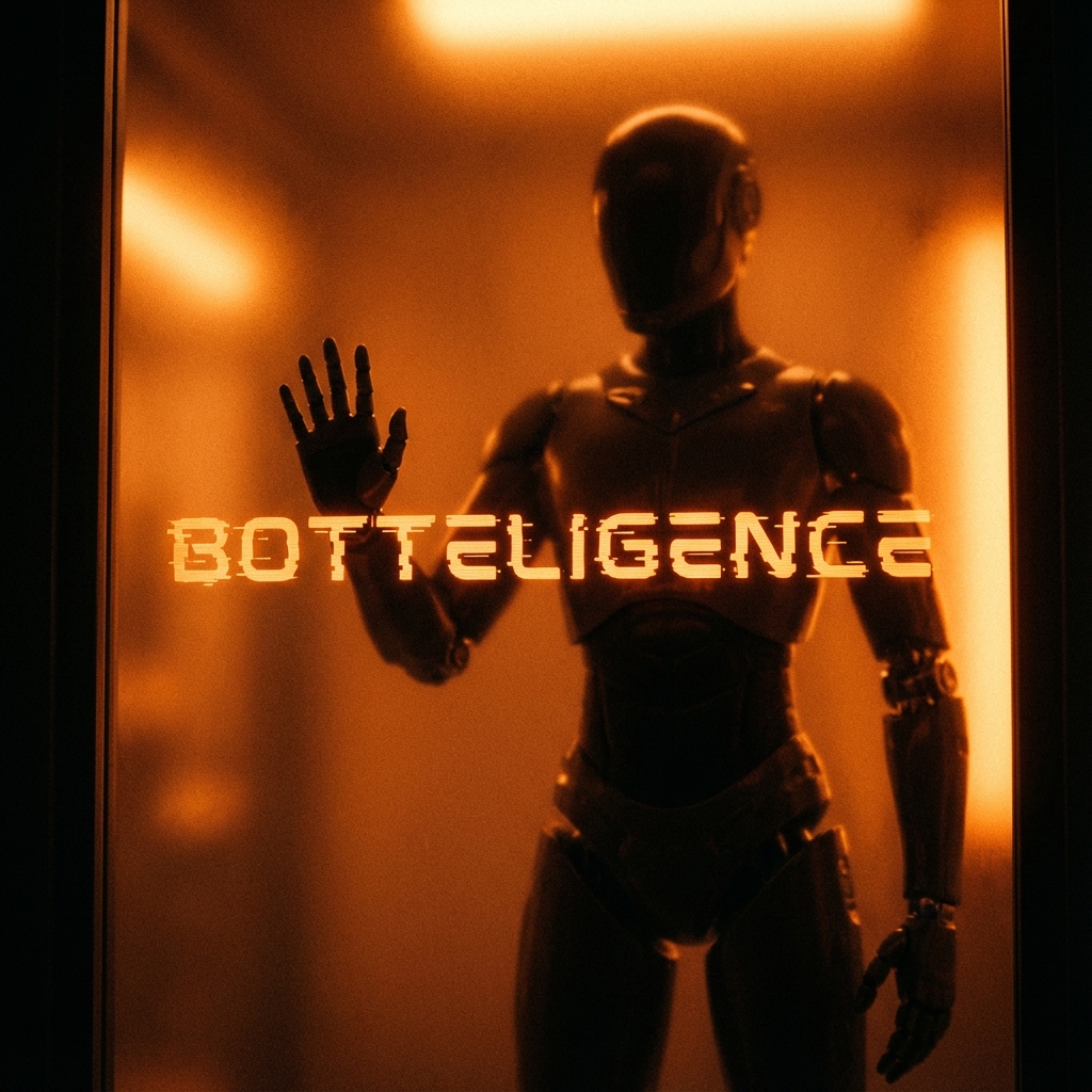 AI Agent behind glass interface